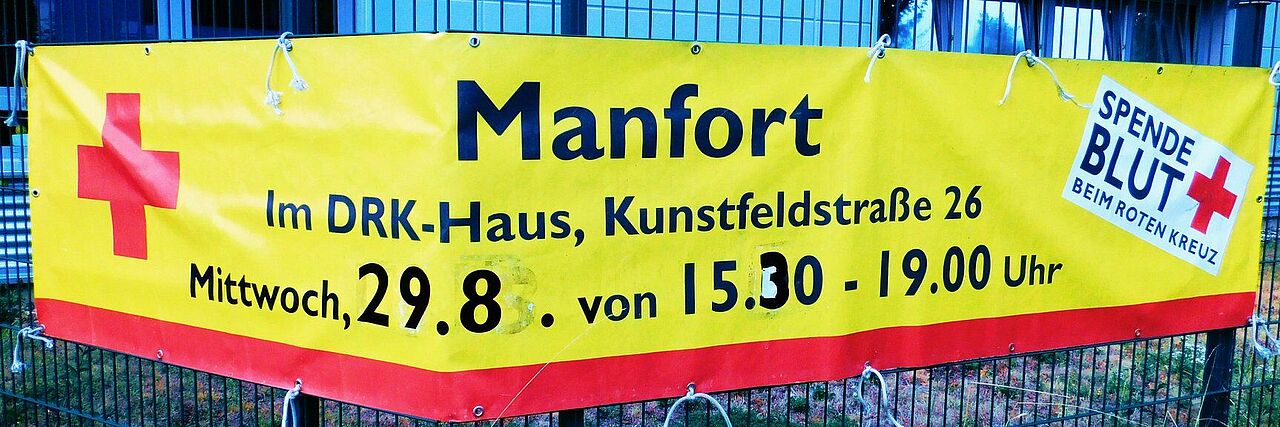 Werbebanner mit Blutspendetermin